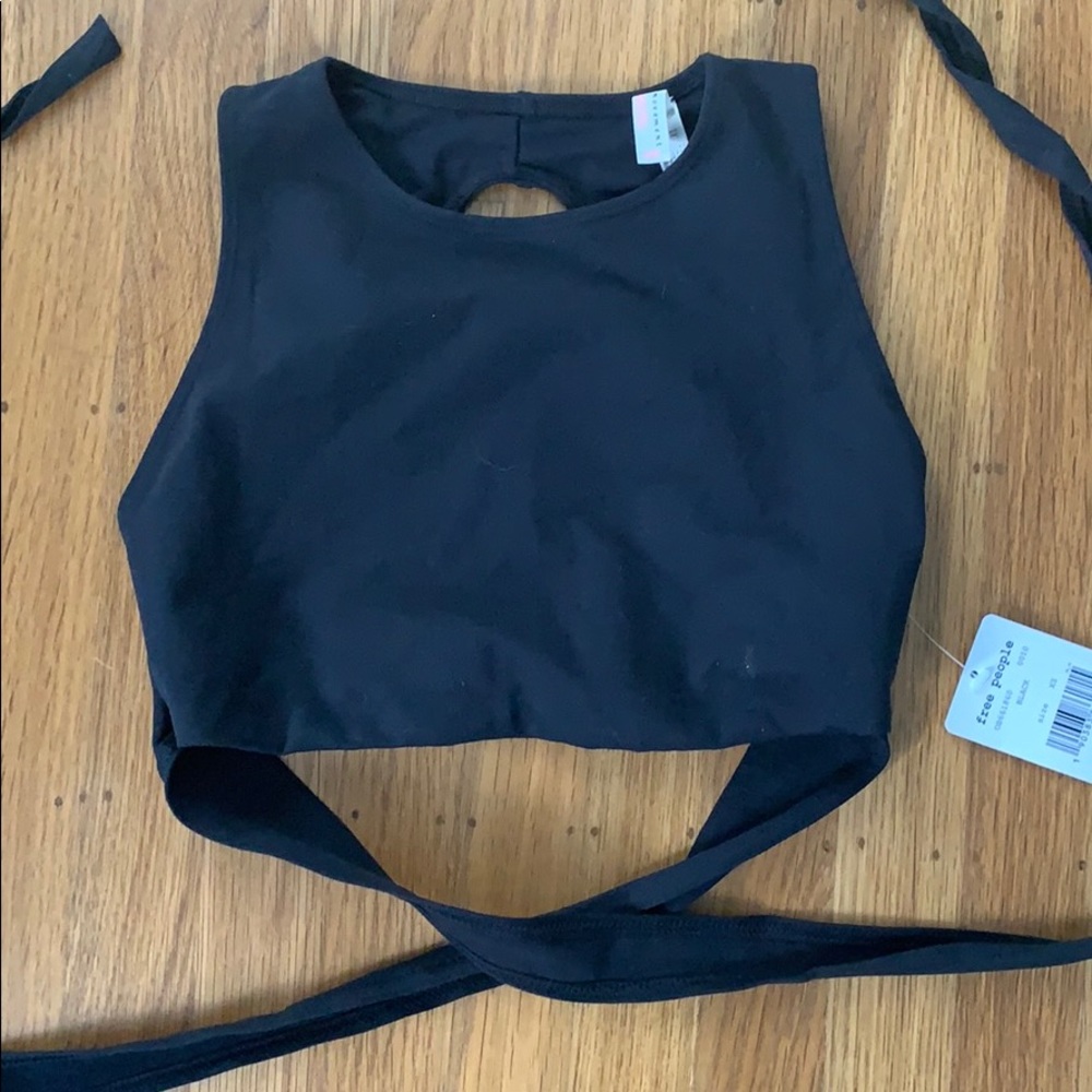 Free people open back tie bra